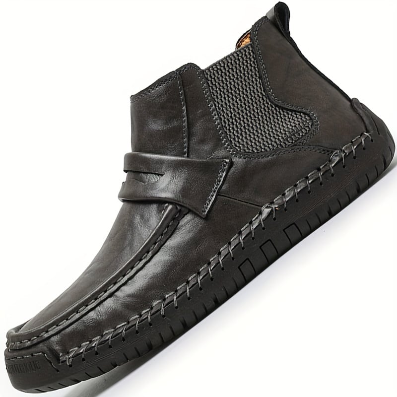 Men's Chelsea Boots, Comfy Non Slip Boots Dress Boots Casual Ankle Boots High-top Slip On Dress Shoes