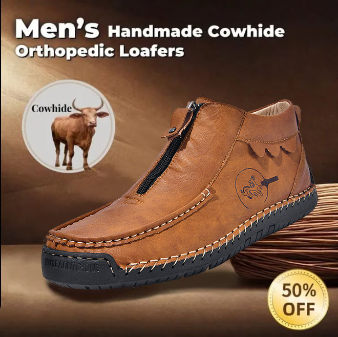 Last Day 50% OFF🔥⏱️Christmas Promotion⏱️🔥Men's genuine calfskin leather Slip-On Loafers