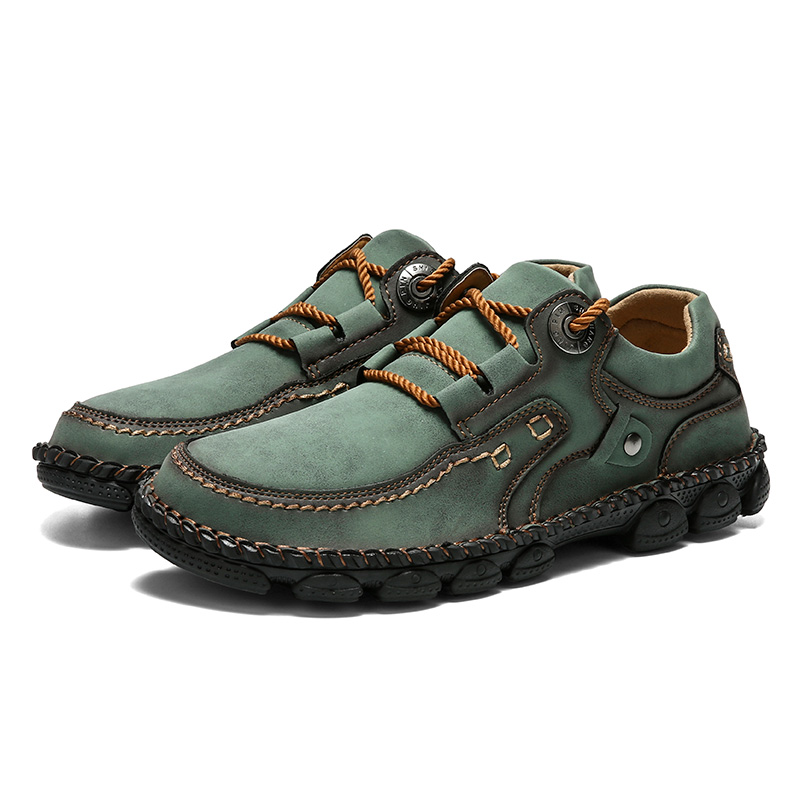 (⏰LAST DAY-50% OFF🛒)Men's Handmade Leather Orthopedic Shoes Durable Non-slip Anti-puncture Hiking Shoes