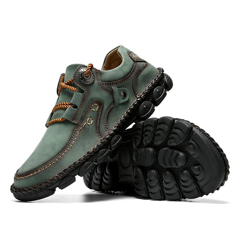 (⏰LAST DAY-50% OFF🛒)Men's Handmade Leather Orthopedic Shoes Durable Non-slip Anti-puncture Hiking Shoes