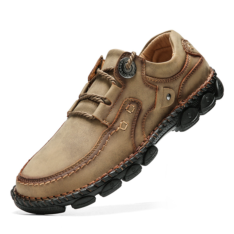 (⏰LAST DAY-50% OFF🛒)Men's Handmade Leather Orthopedic Shoes Durable Non-slip Anti-puncture Hiking Shoes