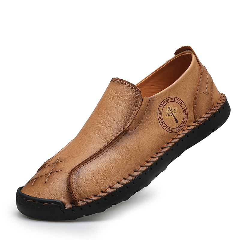 Next-Level Quality 🚀Men's Genuine Leather Loafers – Handcrafted, Slip-On, Anti-Slip Sole, Comfortable & Durable