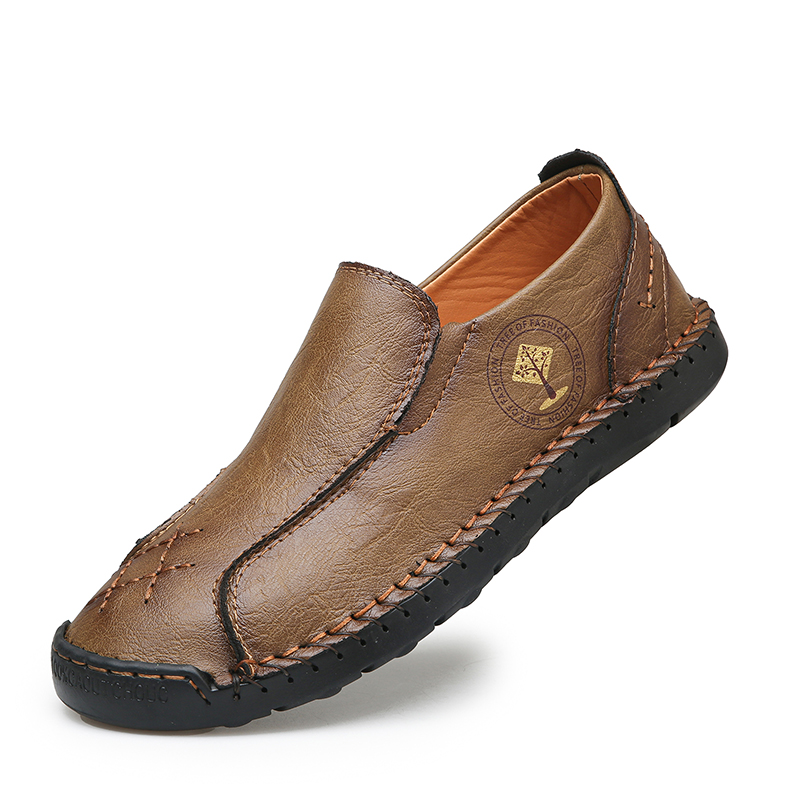 Next-Level Quality 🚀Men's Genuine Leather Loafers – Handcrafted, Slip-On, Anti-Slip Sole, Comfortable & Durable