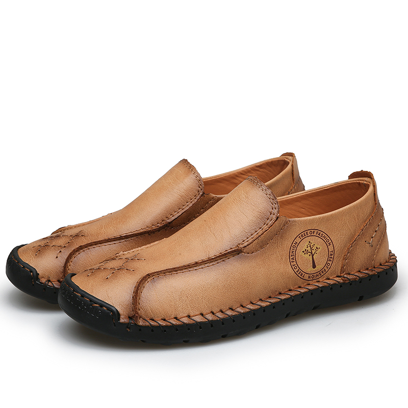 Next-Level Quality 🚀Men's Genuine Leather Loafers – Handcrafted, Slip-On, Anti-Slip Sole, Comfortable & Durable