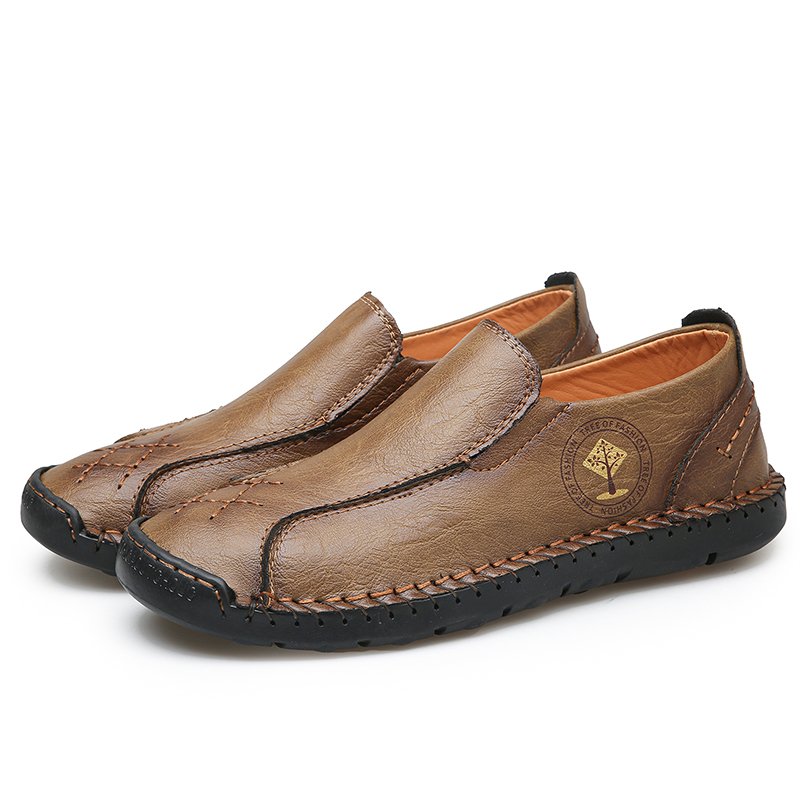 Next-Level Quality 🚀Men's Genuine Leather Loafers – Handcrafted, Slip-On, Anti-Slip Sole, Comfortable & Durable