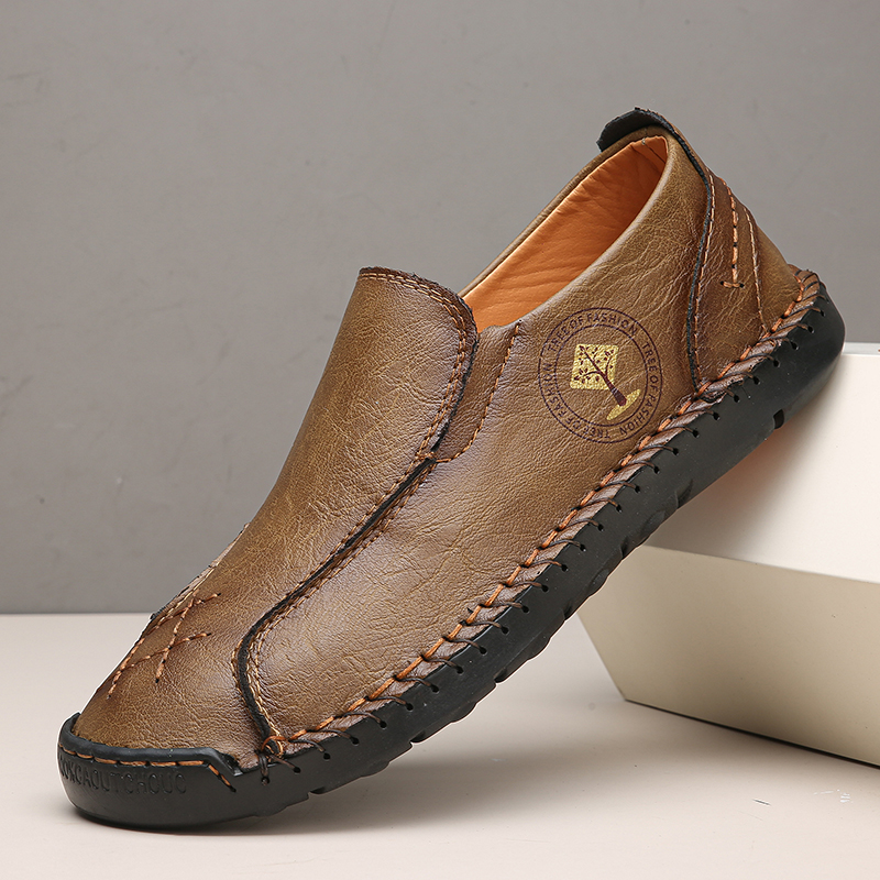 Next-Level Quality 🚀Men's Genuine Leather Loafers – Handcrafted, Slip-On, Anti-Slip Sole, Comfortable & Durable