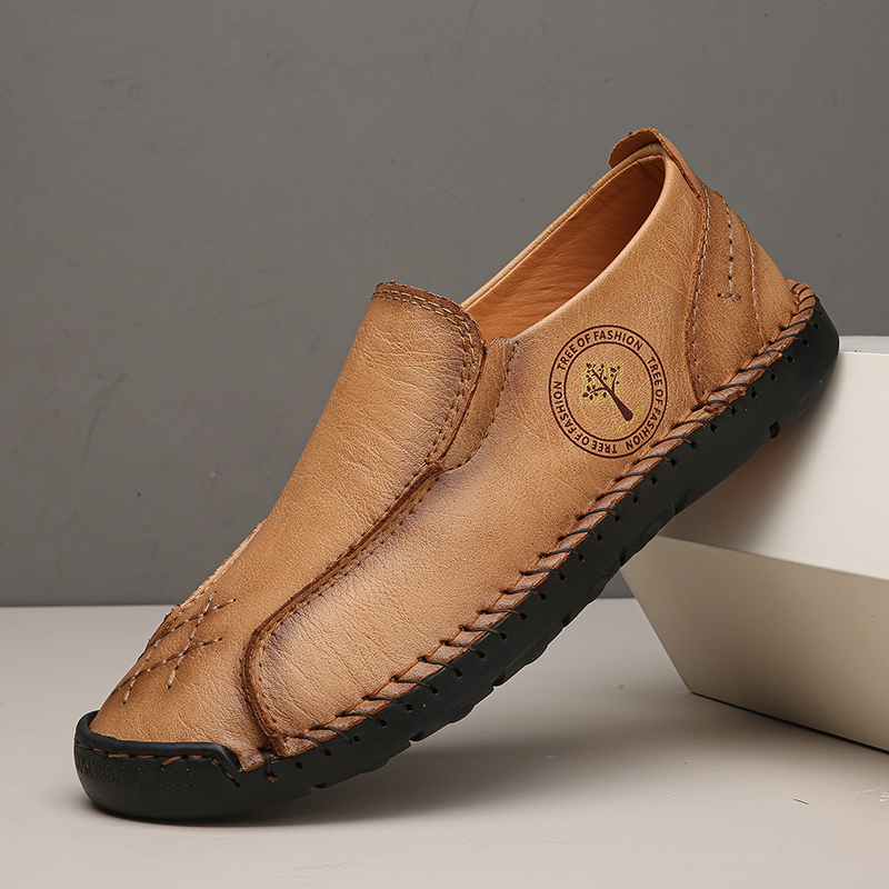 Next-Level Quality 🚀Men's Genuine Leather Loafers – Handcrafted, Slip-On, Anti-Slip Sole, Comfortable & Durable