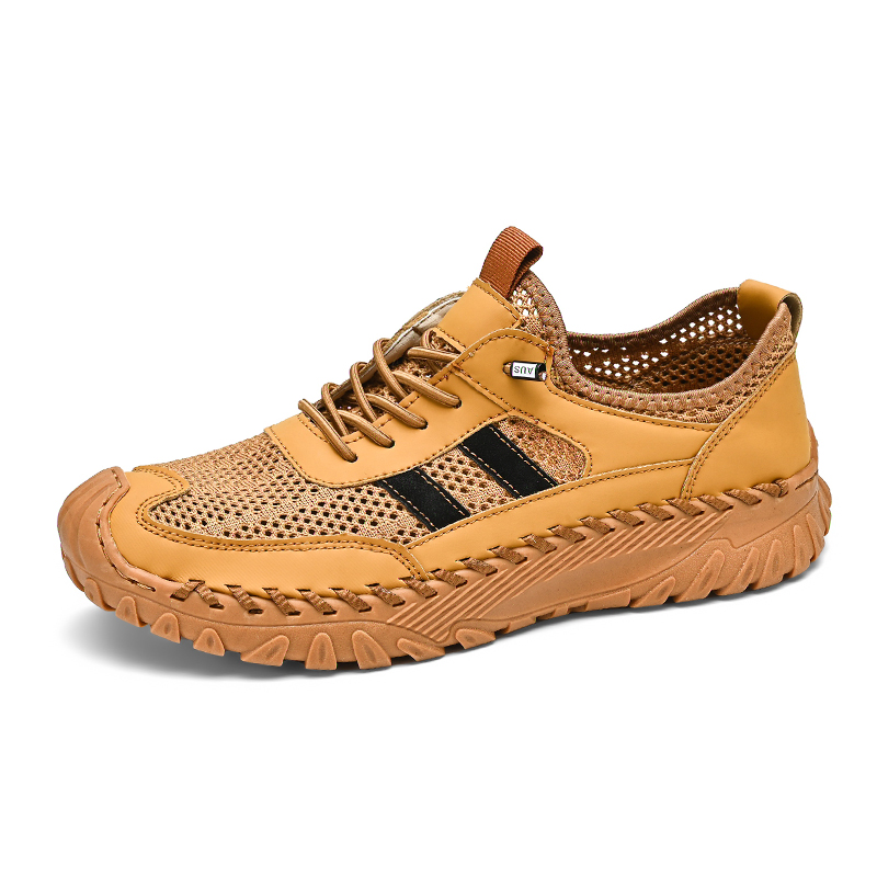 ⏰Limited Time 70% OFF🛒Men’s Slip-On Orthopedic Leather Hiking Shoes – Breathable Mesh, Durable Rubber Sole, Lightweight & Supportive