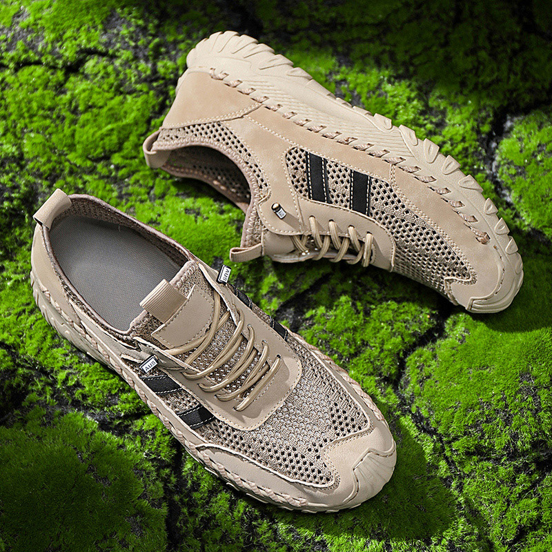 ⏰Limited Time 70% OFF🛒Men’s Slip-On Orthopedic Leather Hiking Shoes – Breathable Mesh, Durable Rubber Sole, Lightweight & Supportive