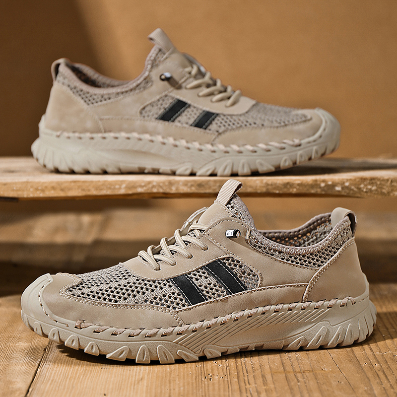 ⏰Limited Time 70% OFF🛒Men’s Slip-On Orthopedic Leather Hiking Shoes – Breathable Mesh, Durable Rubber Sole, Lightweight & Supportive