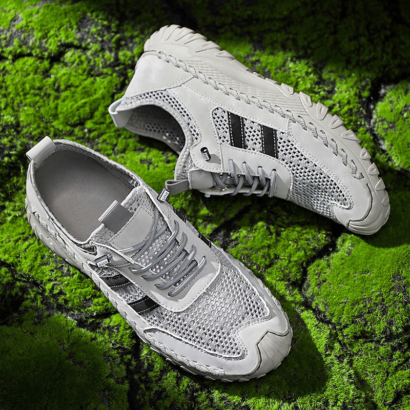 ⏰Limited Time 70% OFF🛒Men’s Slip-On Orthopedic Leather Hiking Shoes – Breathable Mesh, Durable Rubber Sole, Lightweight & Supportive