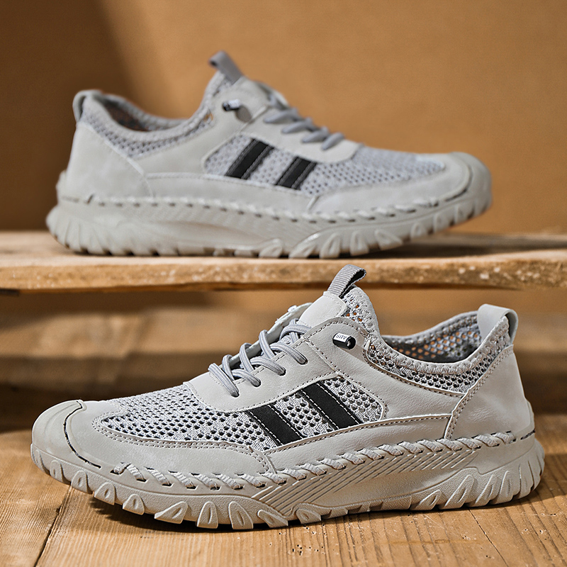 ⏰Limited Time 70% OFF🛒Men’s Slip-On Orthopedic Leather Hiking Shoes – Breathable Mesh, Durable Rubber Sole, Lightweight & Supportive