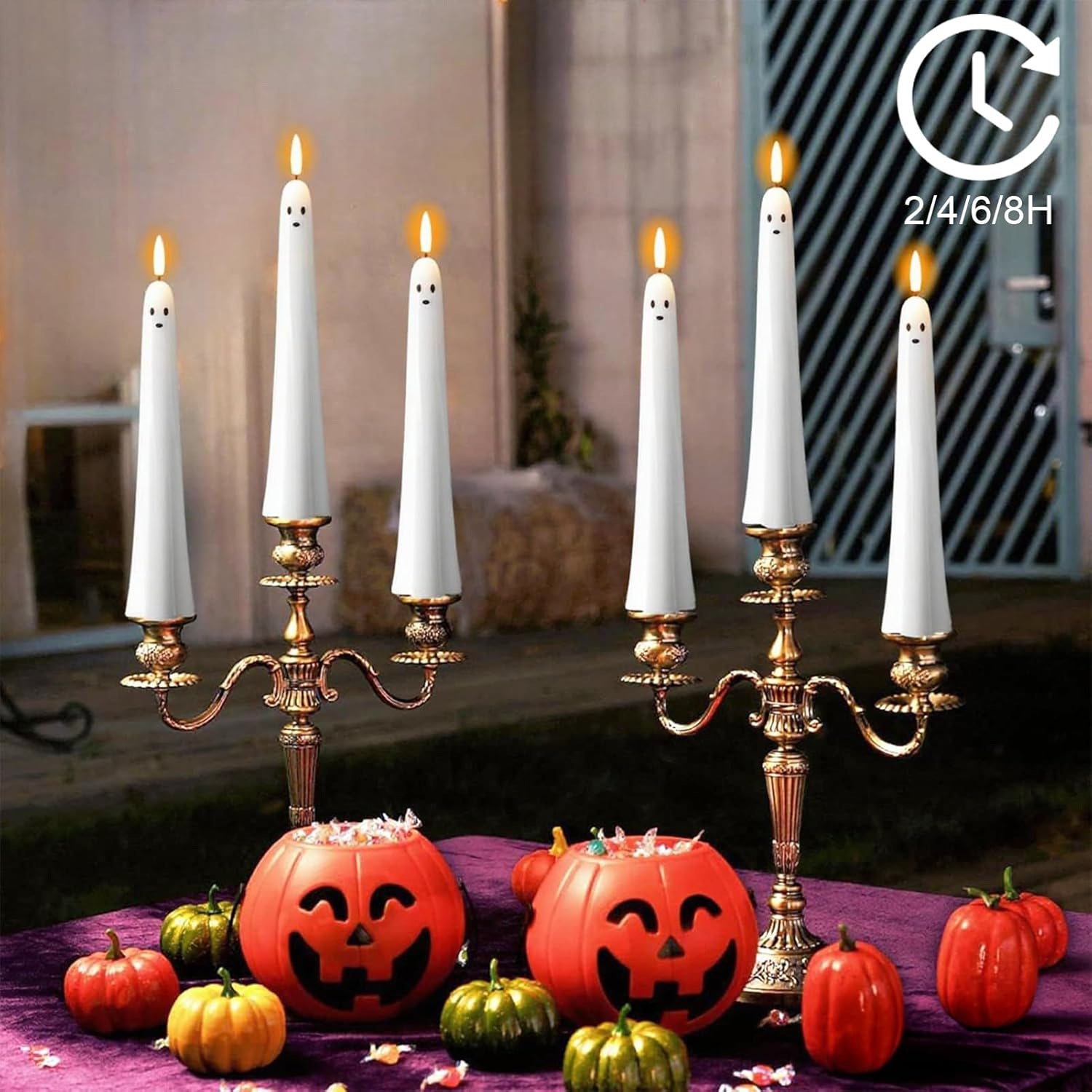 🏆50K+ SOLD! Almost Gone 👻Ghost Flameless Taper Candles with Remote and Timer