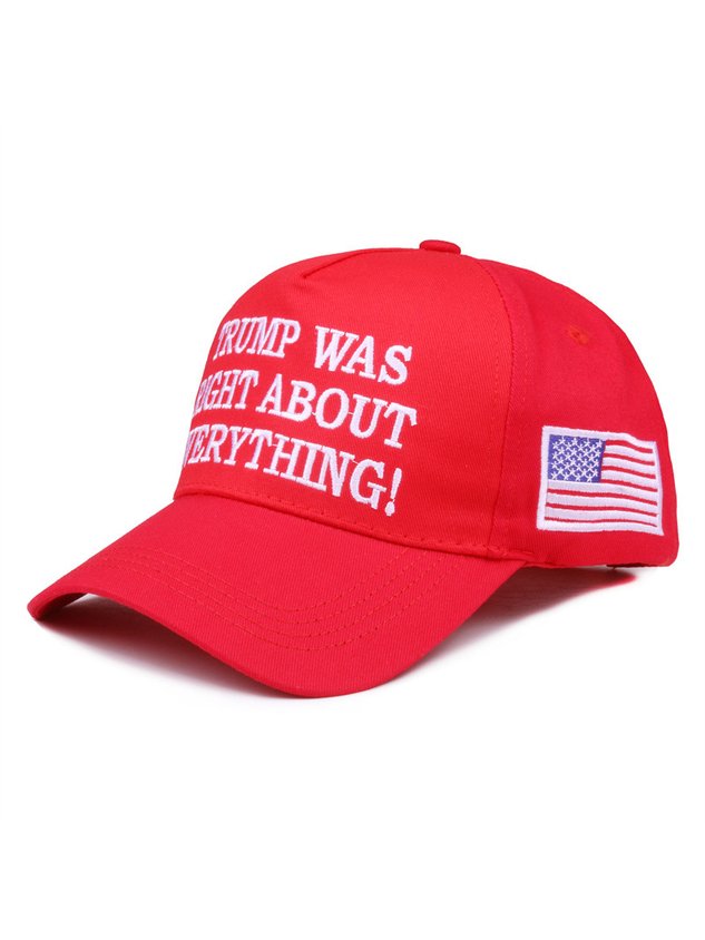 Findbestes® Cotton Was Right About Everything Letter Printed Men's Duck Bill Baseball Cap