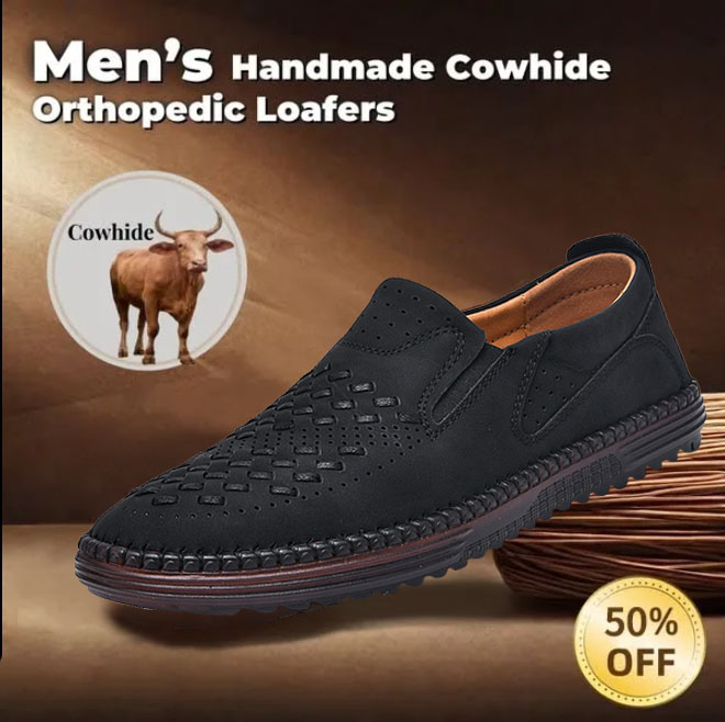 Last day for 50% off! 🔥⏱️ Christmas Sale ⏱️🔥 Men's Hollowed-out, Breathable, Hand-stitched Casual Shoes