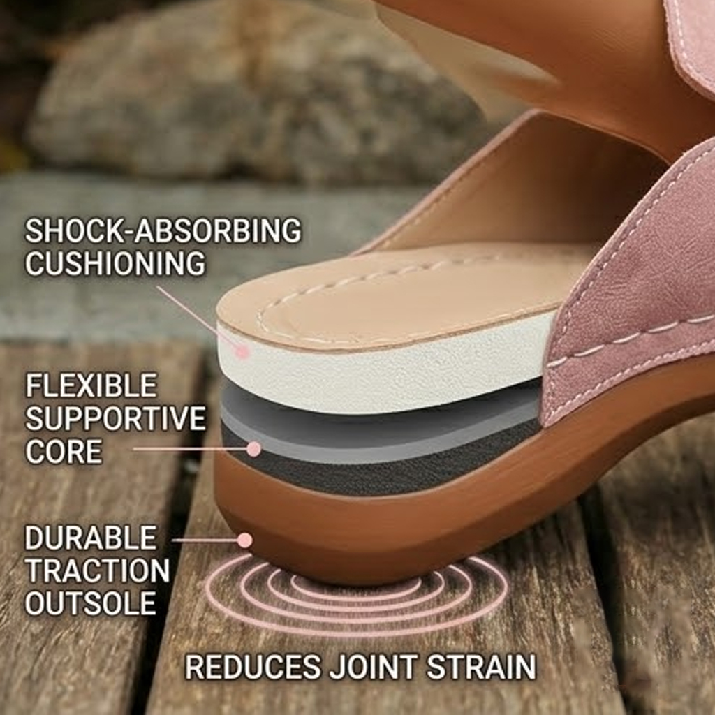 🎁 Last Day Special: 70% OFF 🎁Newly upgraded women's wedge-heeled platform orthotic slippers
