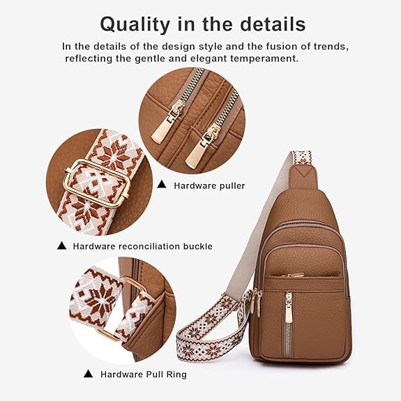 🔥Last Day Sale🏆️Anti-Theft Embroidery Solid Color Crossbody Bag for Daily Travel