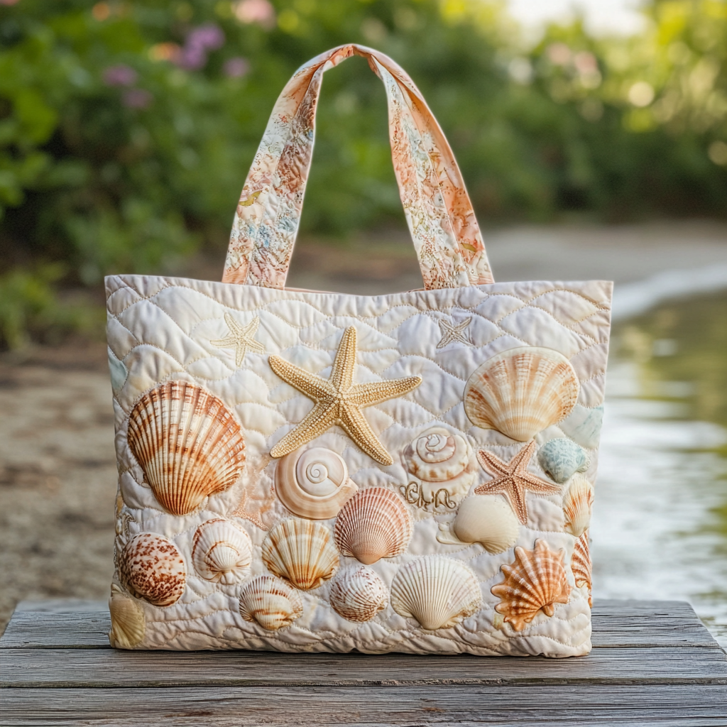 Beach Finds Quilted Tote Bag NCU0DK9557