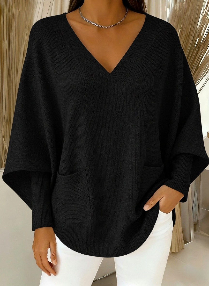 CLEARANCE SALE🔥Women's Casual Solid Color V-Neck Sweater