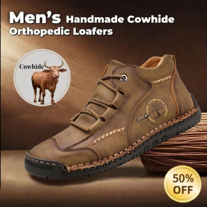 ⏰Limited Time Deal – 70% Off! Men's Vintage Hand - Stitched Comfortable Soft Leather Shoes