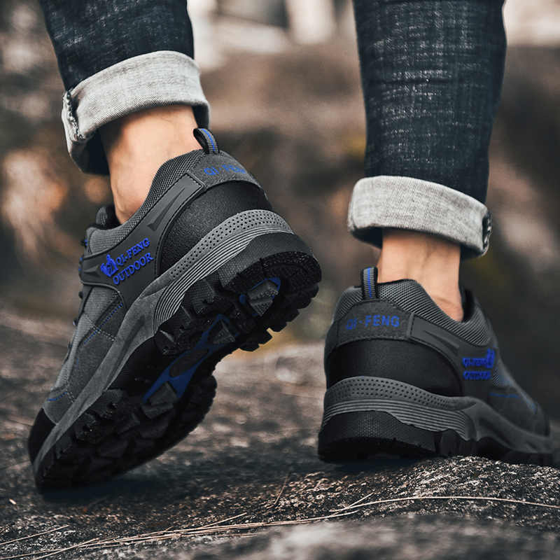 Men's Comfy Lightweight Waterproof Breathable Hiking Shoes Orthopedic Support Sneakers for Foot Pain