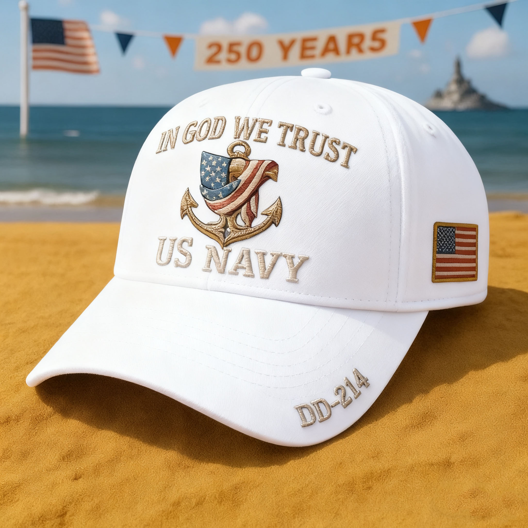 US Navy Veteran Art Print Hat