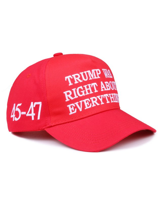 Findbestes® Cotton Was Right About Everything Letter Printed Men's Duck Bill Baseball Cap