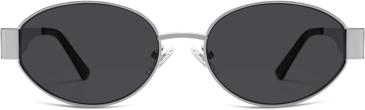 SOJOS Retro Oval Sunglasses for Women Trendy Classic Shades UV400 Protection