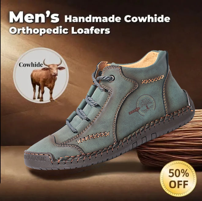 ⏰Limited Time Deal – 70% Off! Men's Vintage Hand - Stitched Comfortable Soft Leather Shoes