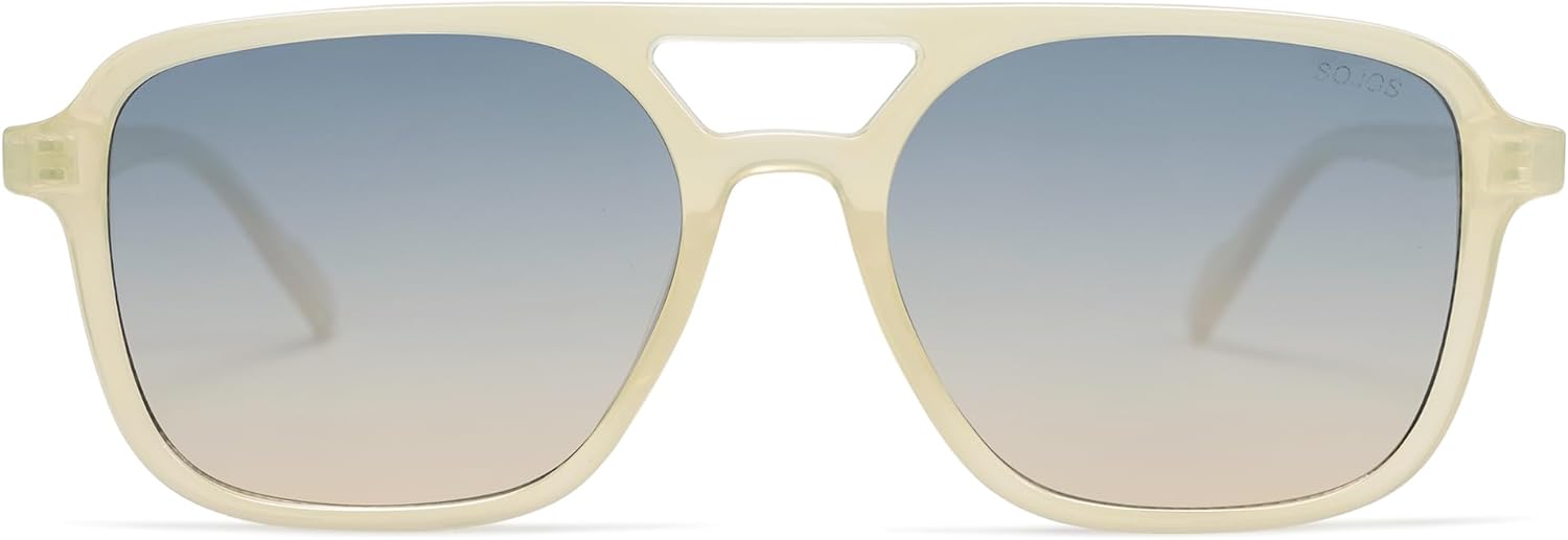 SOJOS Retro Aviator Sunglasses for Women Men,Trendy Rectangle Womens Mens Shades Sun Glasses SJ2202