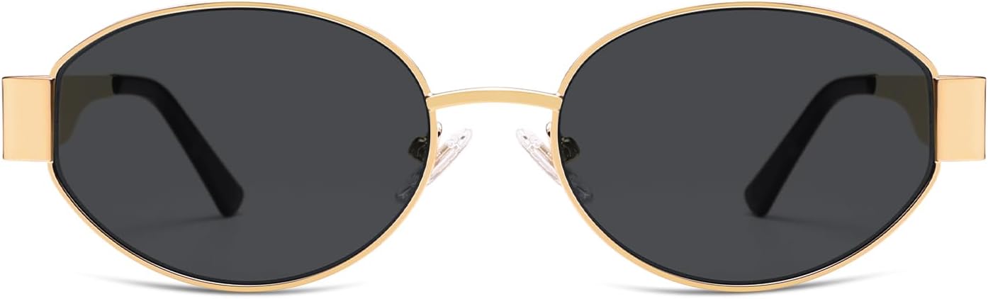SOJOS Retro Oval Sunglasses for Women Trendy Classic Shades UV400 Protection