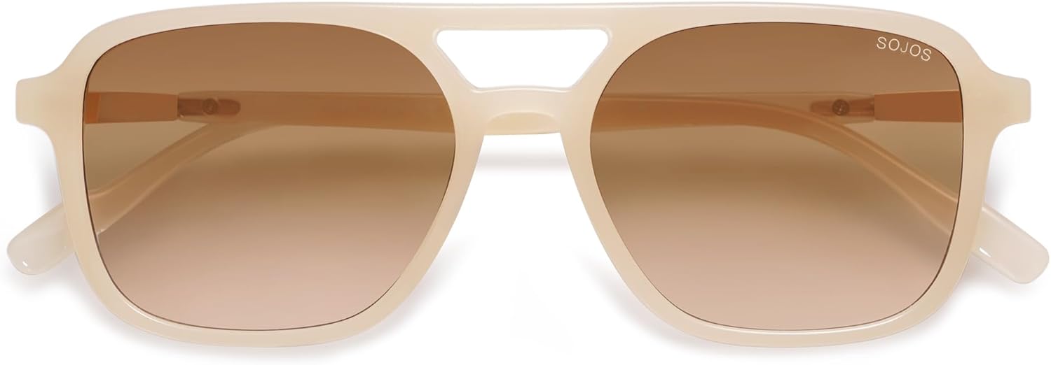 SOJOS Retro Aviator Sunglasses for Women Men,Trendy Rectangle Womens Mens Shades Sun Glasses SJ2202