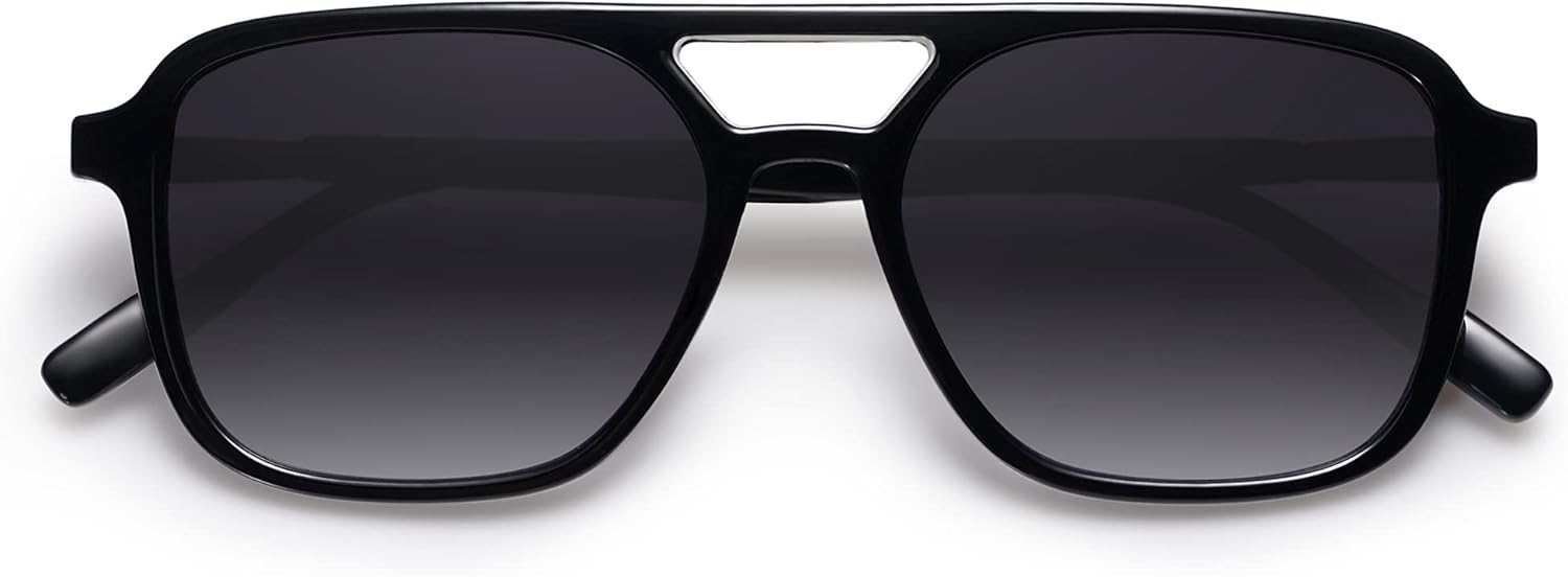 SOJOS Retro Aviator Sunglasses for Women Men,Trendy Rectangle Womens Mens Shades Sun Glasses SJ2202