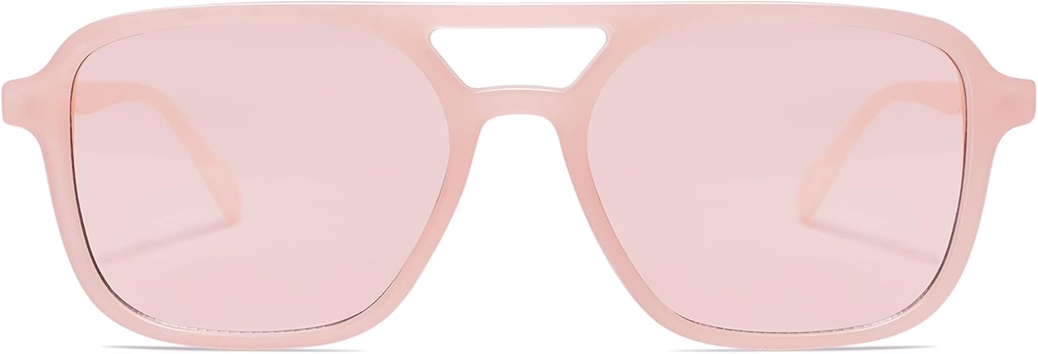 SOJOS Retro Aviator Sunglasses for Women Men,Trendy Rectangle Womens Mens Shades Sun Glasses SJ2202
