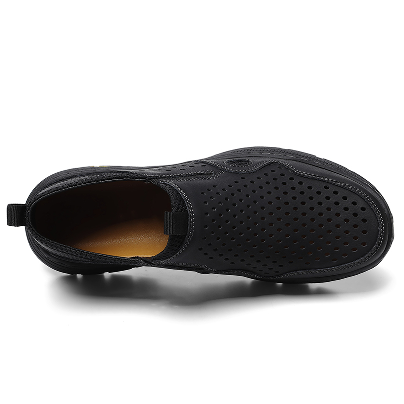 (⏰Limited Time Sale 70% OFF) Men's Orthopedic Leather Loafers - Comfortable Orthopedic Wide Toe Arch Support - Quick Dry Breathable Cushioning Non-slip and Puncture Resistant