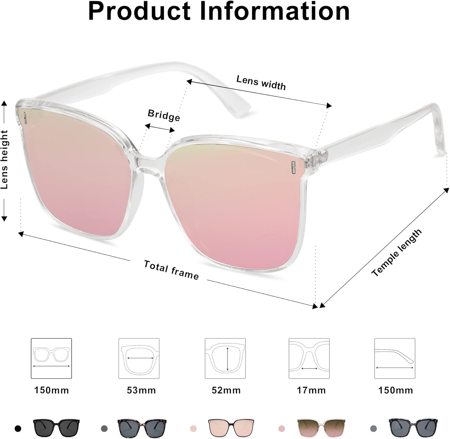 SOJOS Trendy Oversized Sunglasses for Women and Men