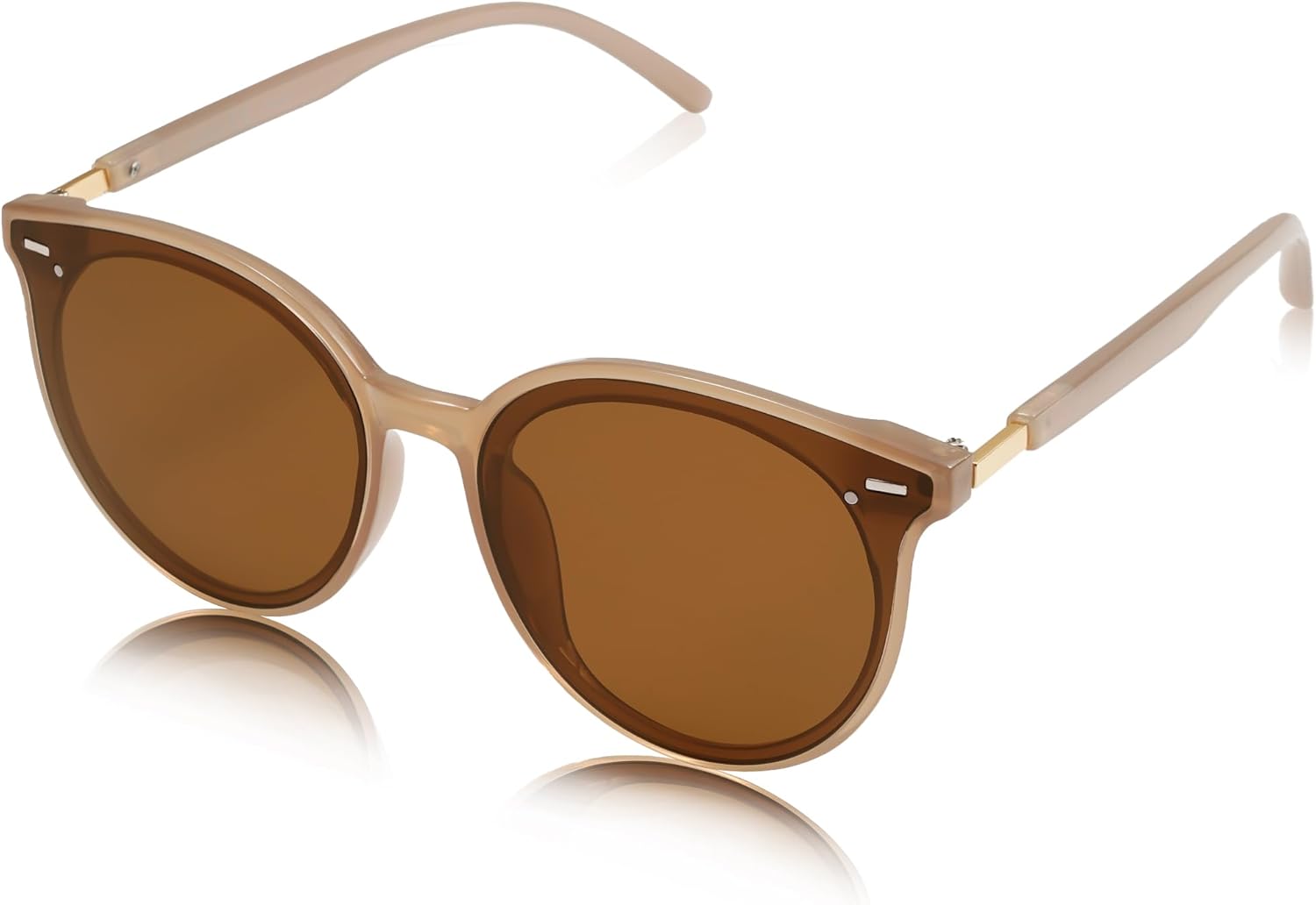 SOJOS Sunglasses Womens Trendy 2025 Classic Round Retro Vintage Shades Large Frame Sunnies SJ2067