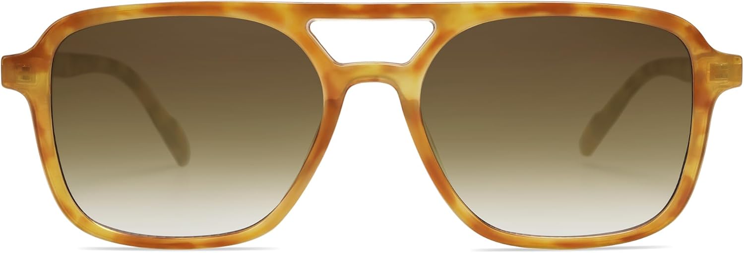 SOJOS Retro Aviator Sunglasses for Women Men,Trendy Rectangle Womens Mens Shades Sun Glasses SJ2202