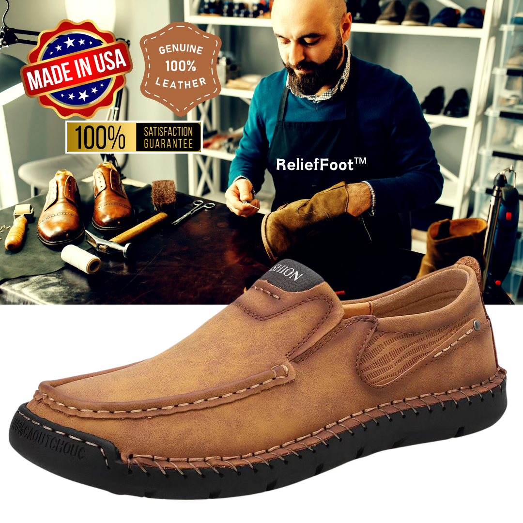 ⏰Promotion 70% OFF - 2025 Spring Men's Orthopedic Comfortable Casual Genuine Leather Slip On Loafers