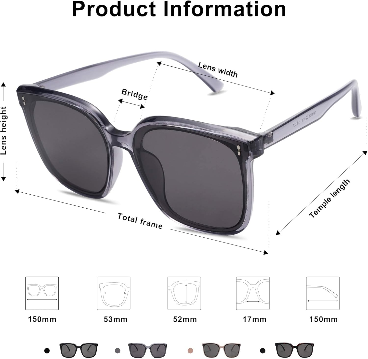 SOJOS Trendy Oversized Sunglasses for Women and Men
