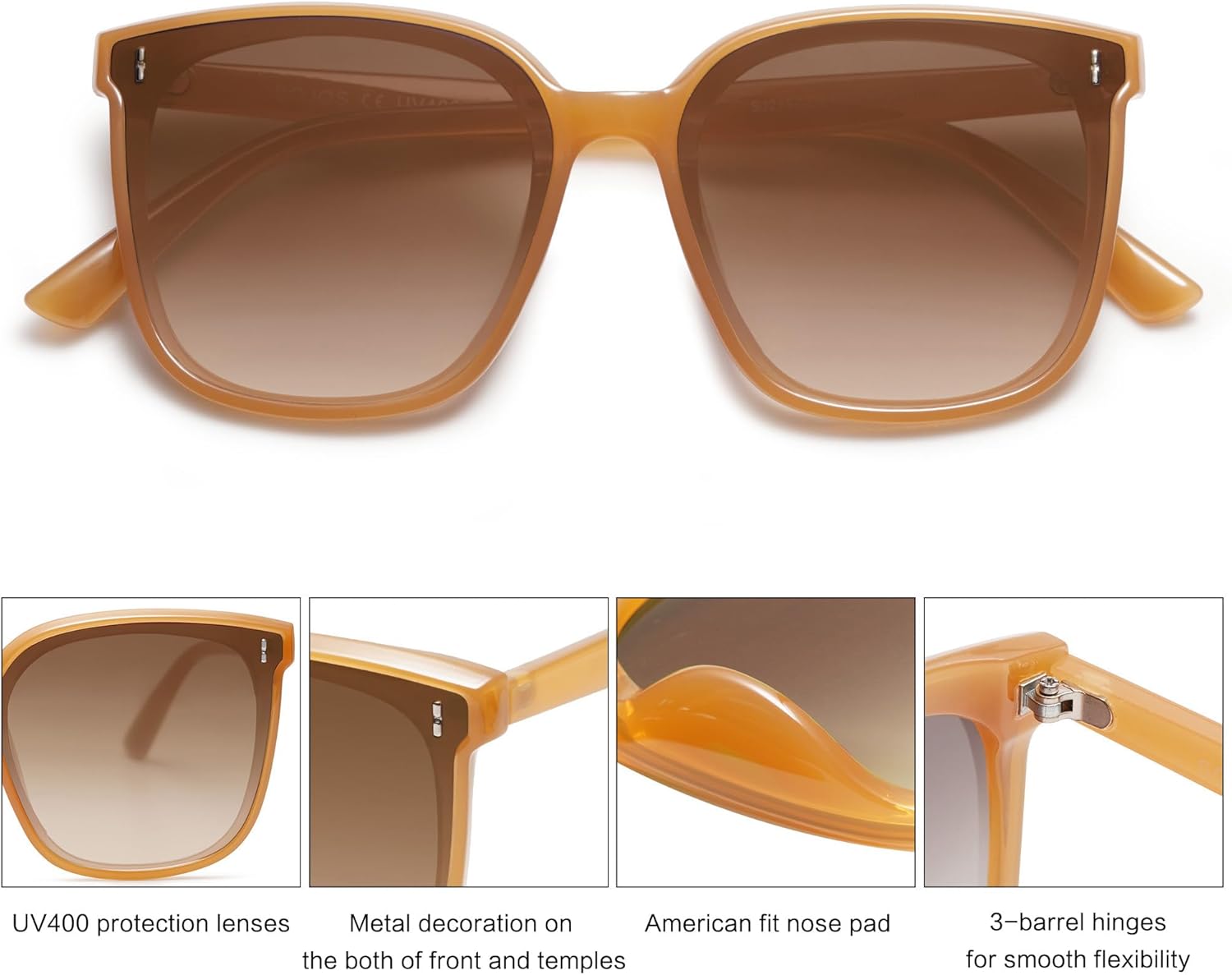 SOJOS Trendy Oversized Sunglasses for Women and Men