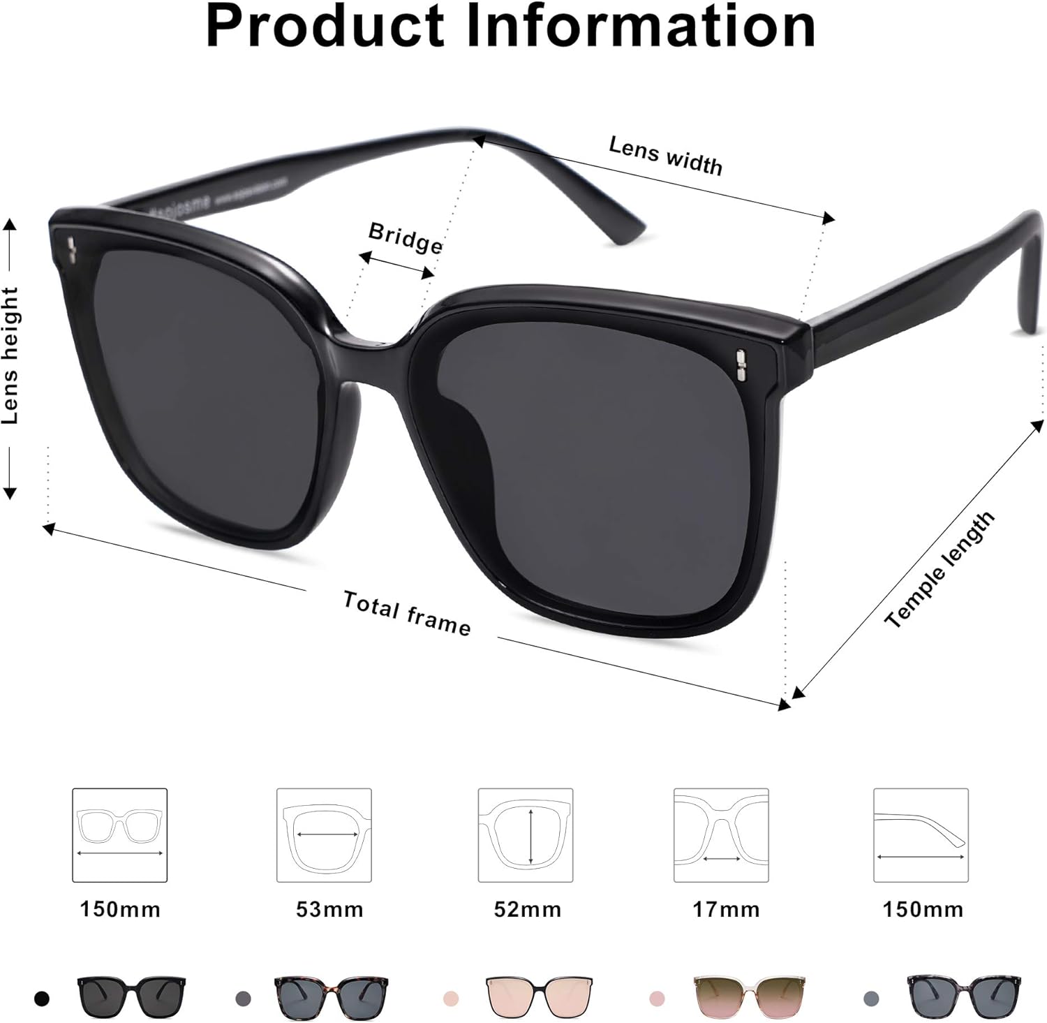 SOJOS Trendy Oversized Sunglasses for Women and Men