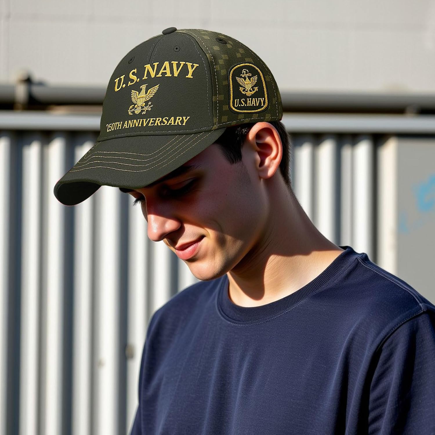 Marine Corps 250th Anniversary Baseball Cap, 250th Anniversary Tribute Cap Adjustable Embroidered Marine Corp Veterans Hat