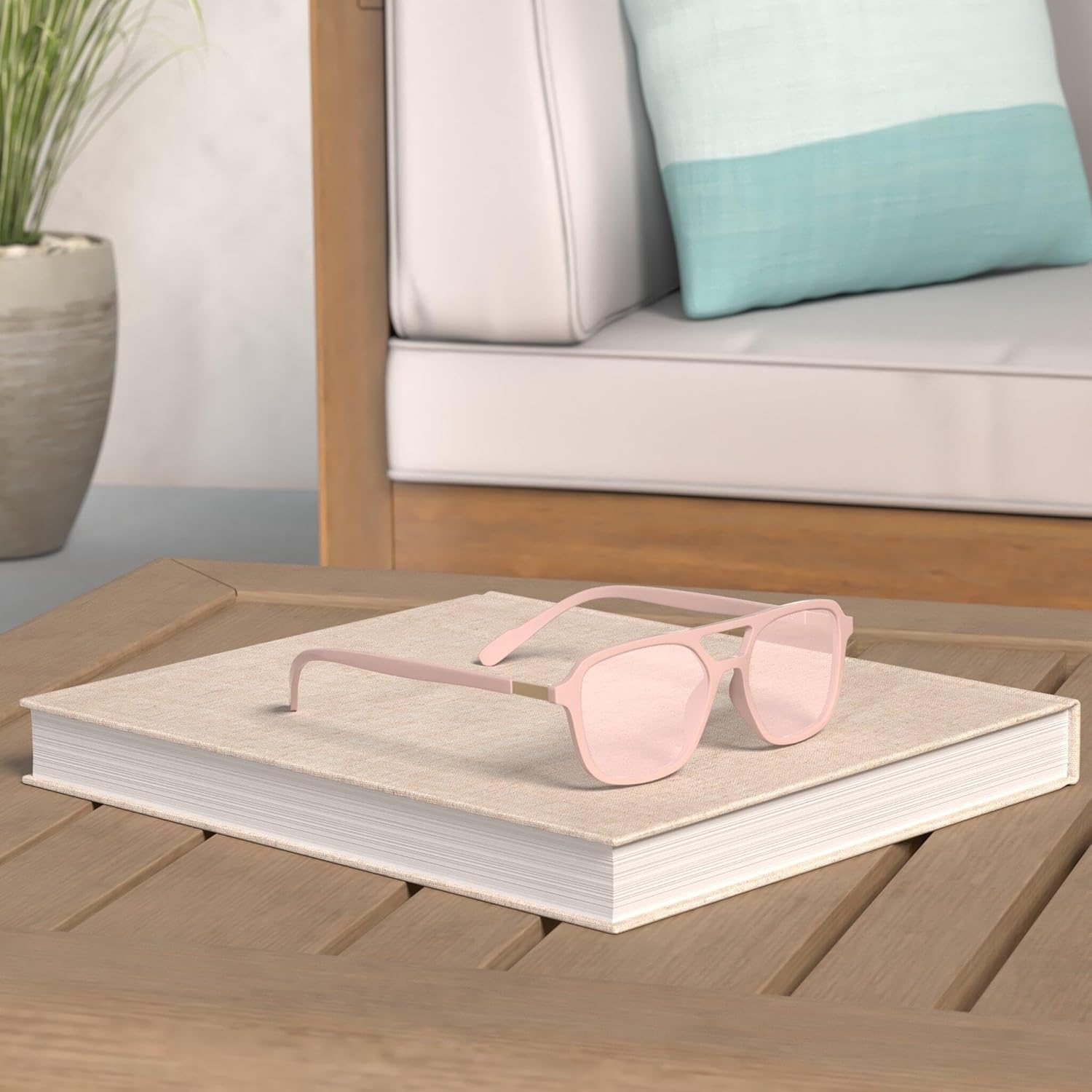 SOJOS Retro Aviator Sunglasses for Women Men,Trendy Rectangle Womens Mens Shades Sun Glasses SJ2202