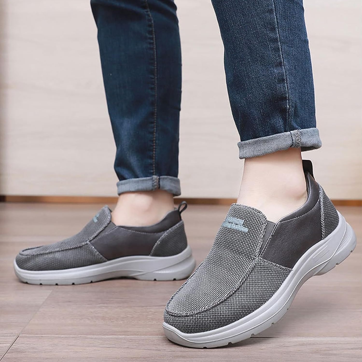 LAST DAY 60% OFF🔥Men's Arch Support Slip-On Loafers, EVA Boat Shoes,Orthopedic Walking Shoes