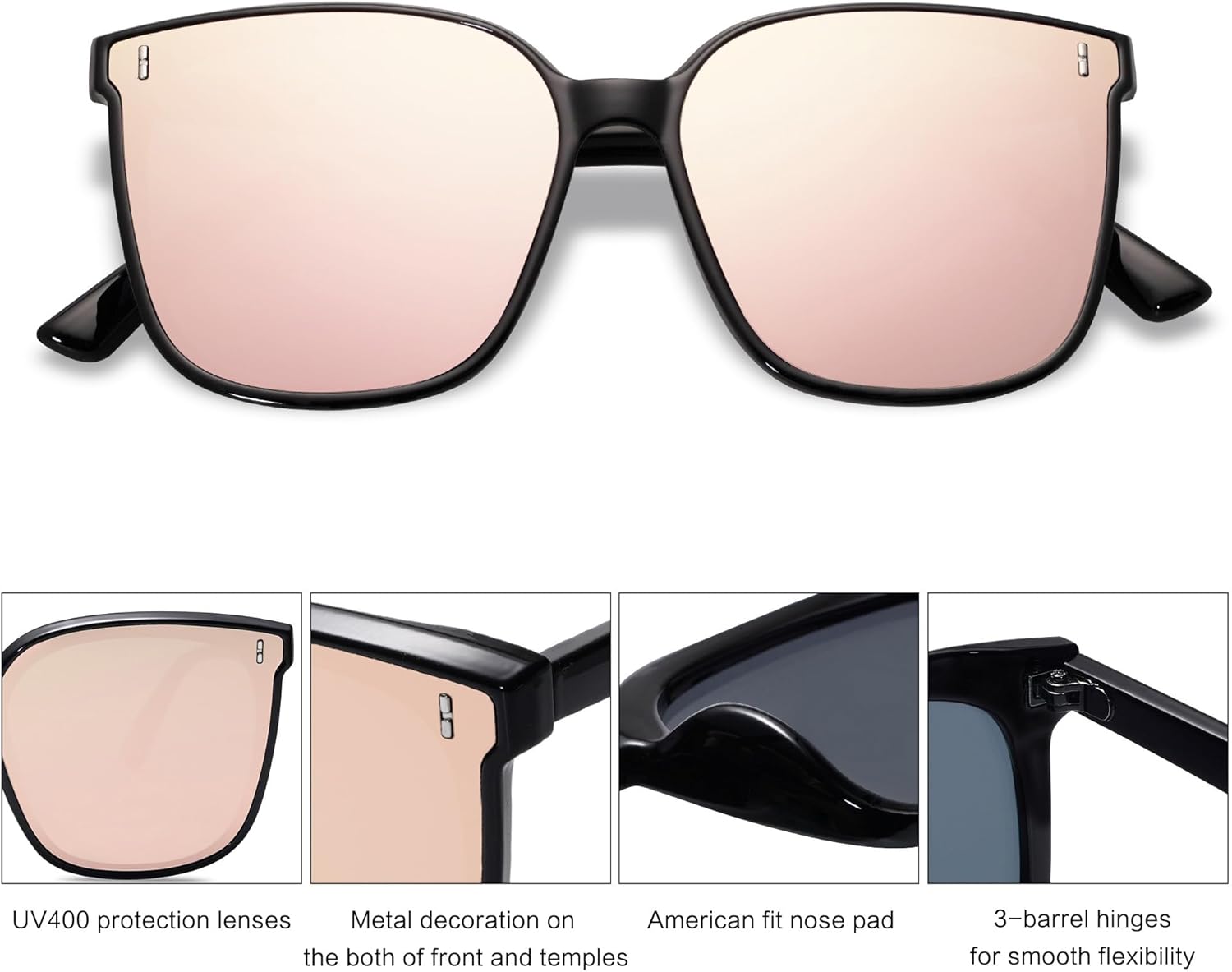 SOJOS Trendy Oversized Sunglasses for Women and Men