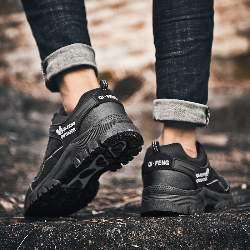 Men's Comfy Lightweight Waterproof Breathable Hiking Shoes Orthopedic Support Sneakers for Foot Pain