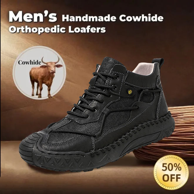 ⏰ 50% off - Men's Handmade Genuine Leather Non-Slip Orthopedic Shoes