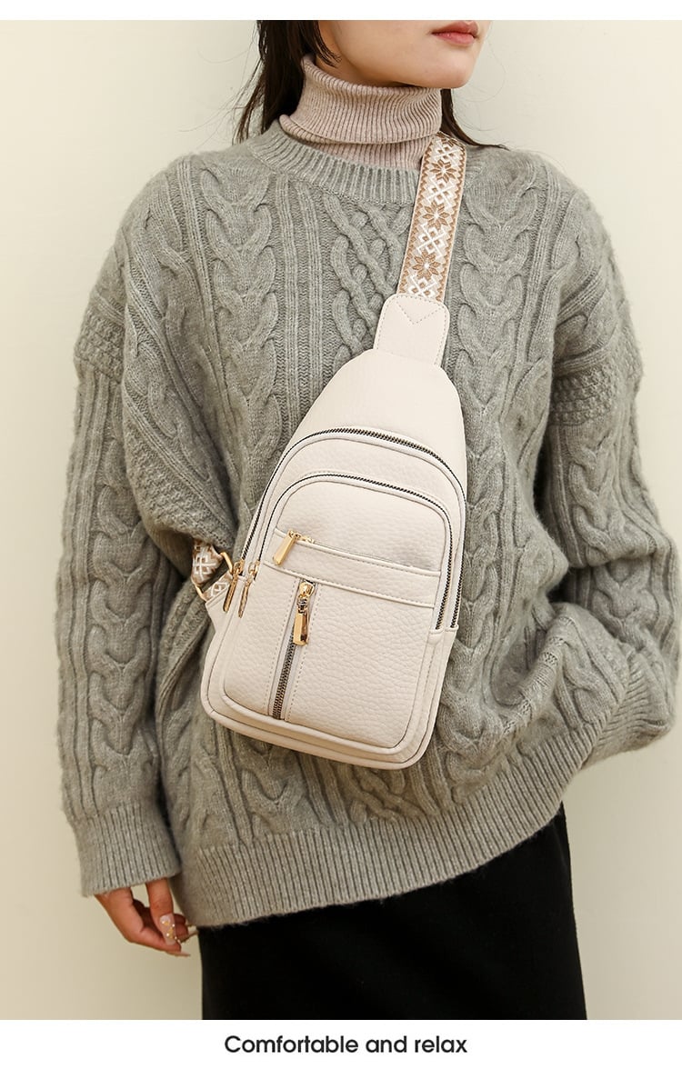 🔥Last Day Sale🏆️Anti-Theft Embroidery Solid Color Crossbody Bag for Daily Travel