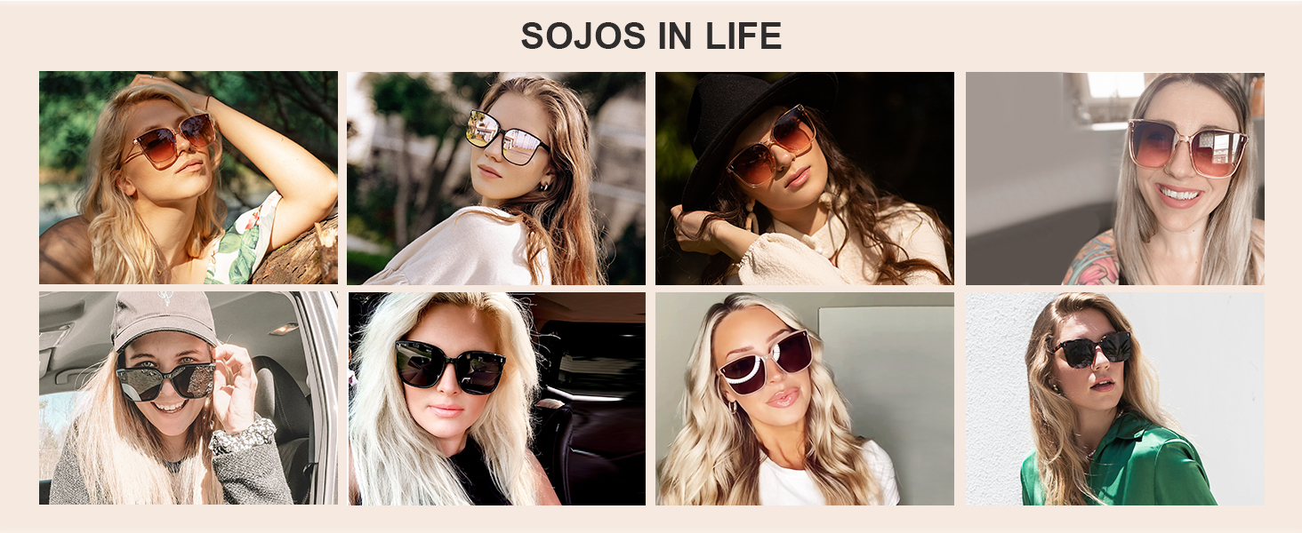 SOJOS Sunglasses for Women Men Vintage Style Shades SJ2157